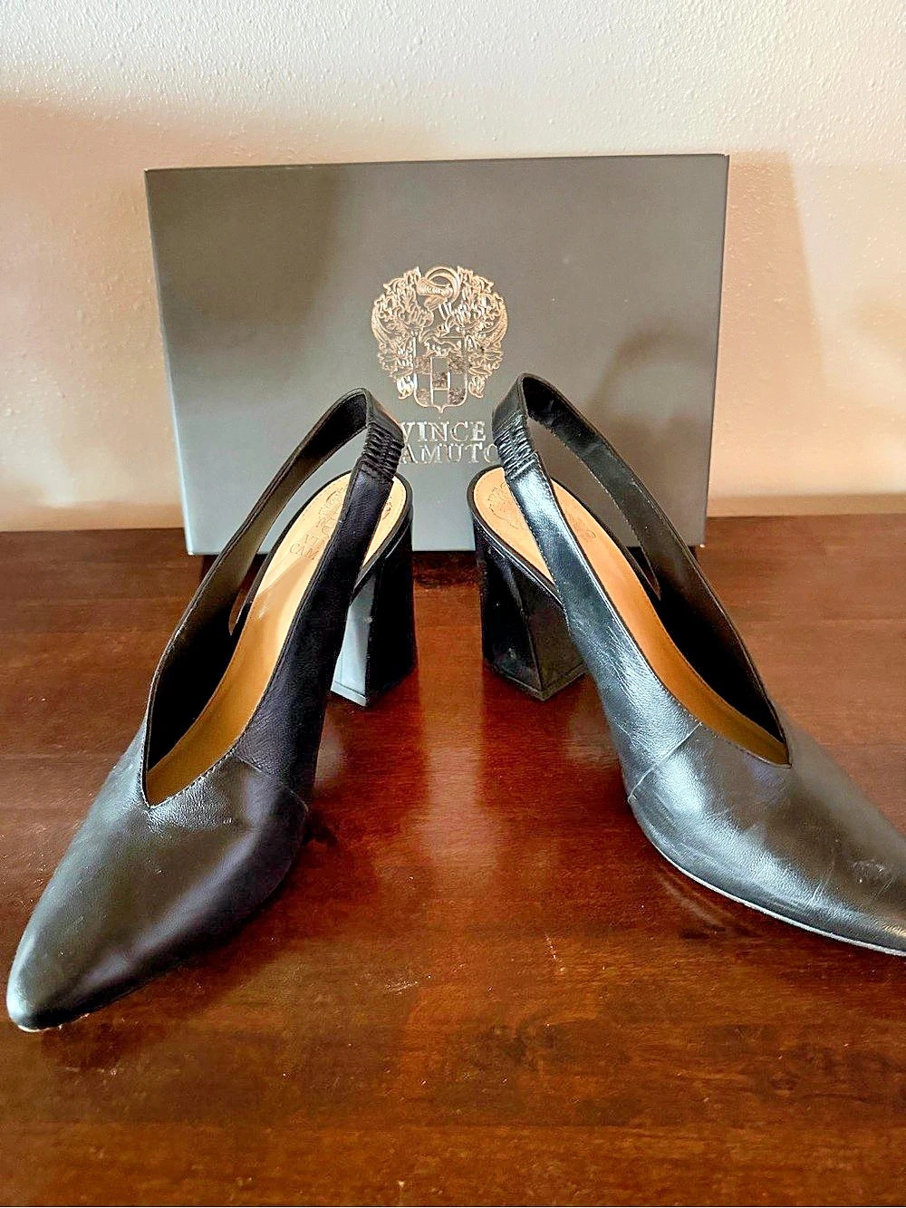 Vince Camuto VC-TASHINTA Black Slingback Heels Size 8.5M
